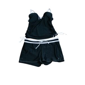 Free Country Women's Black and White Swim Set